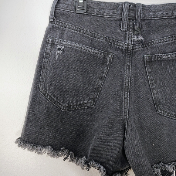 Women's Black Denim Shorts - Picture 14 of 14